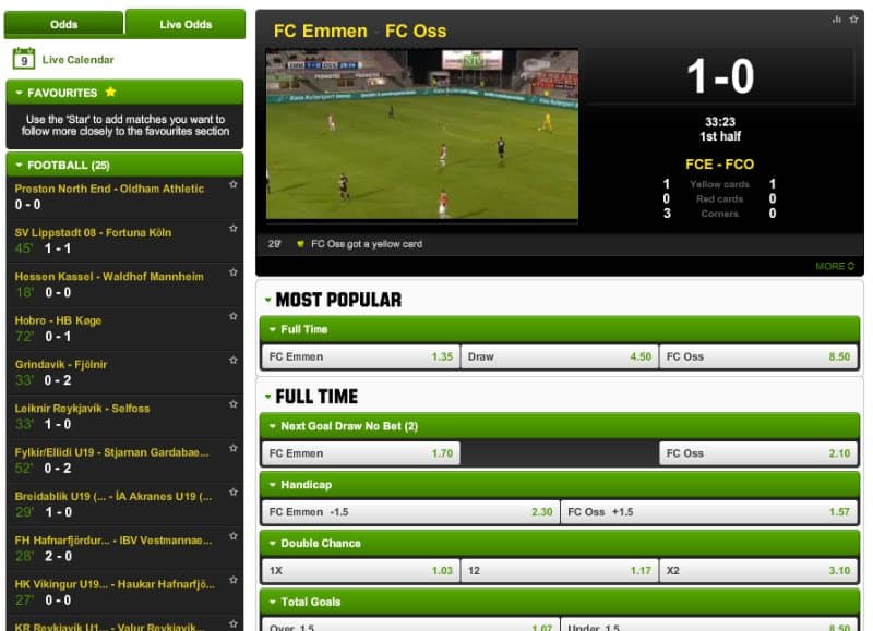 UNIBET Live Streaming